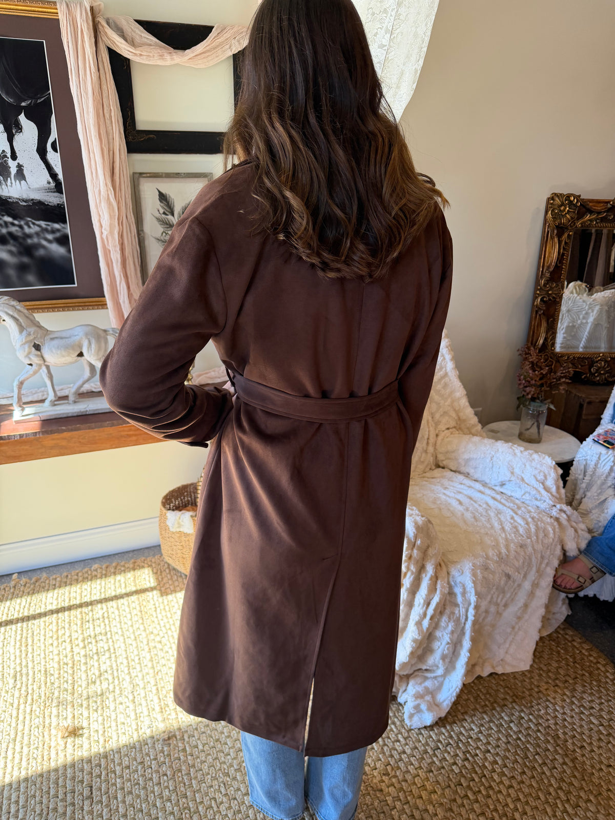 The Montclair Suede Trench Coat