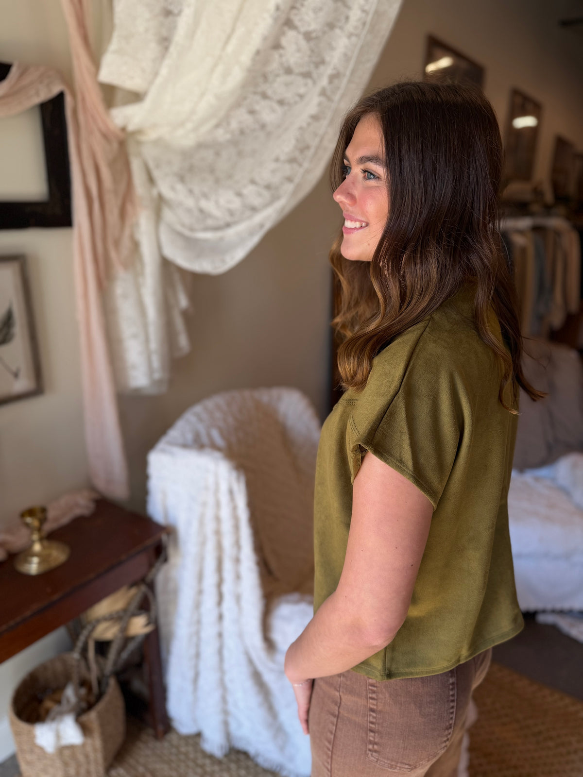 The Saddlebrook Suede Top