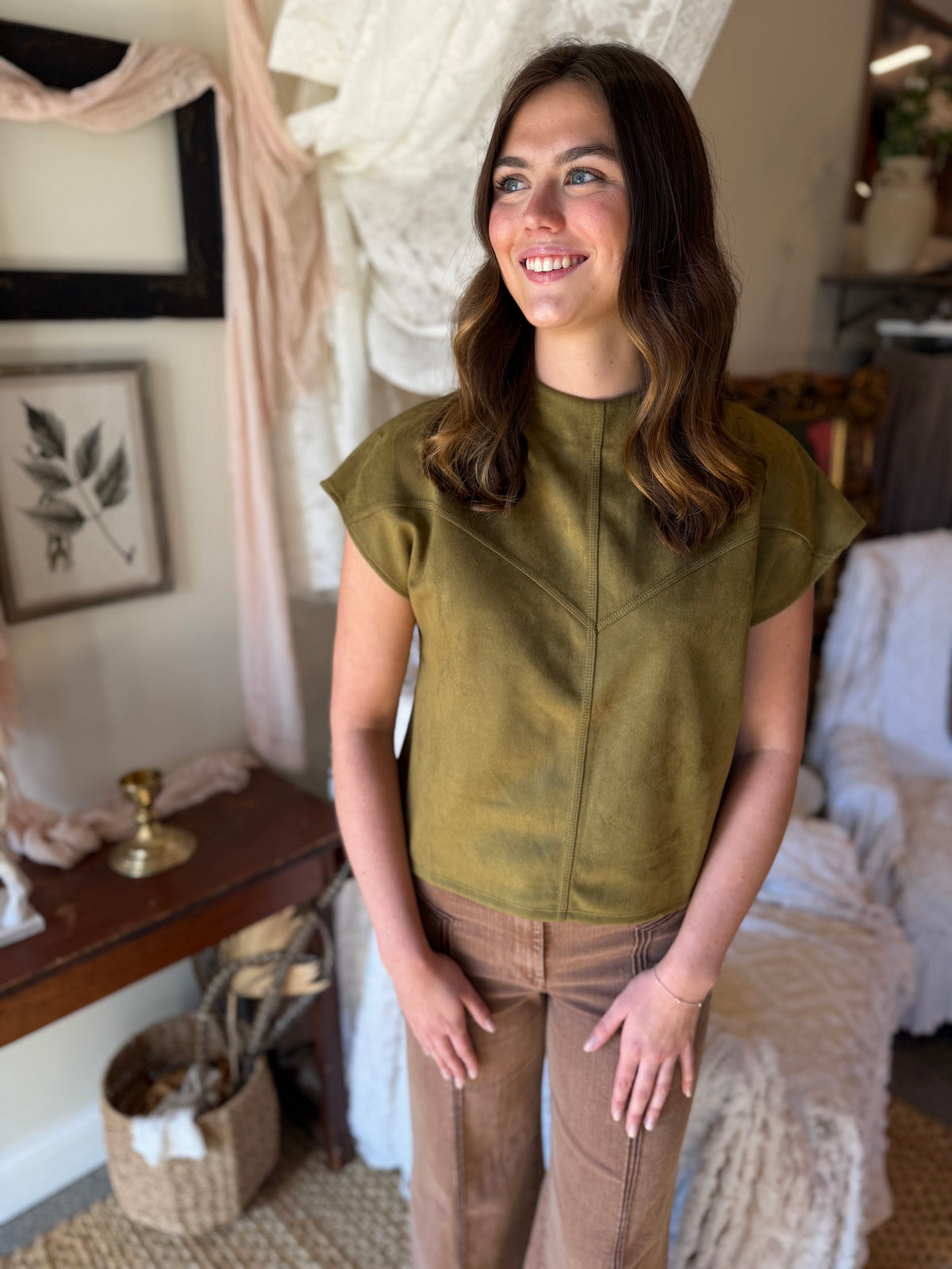 The Saddlebrook Suede Top
