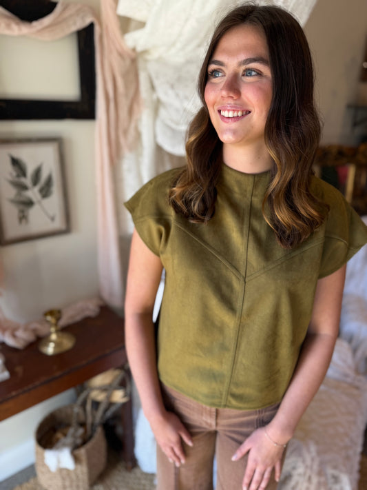 The Saddlebrook Suede Top