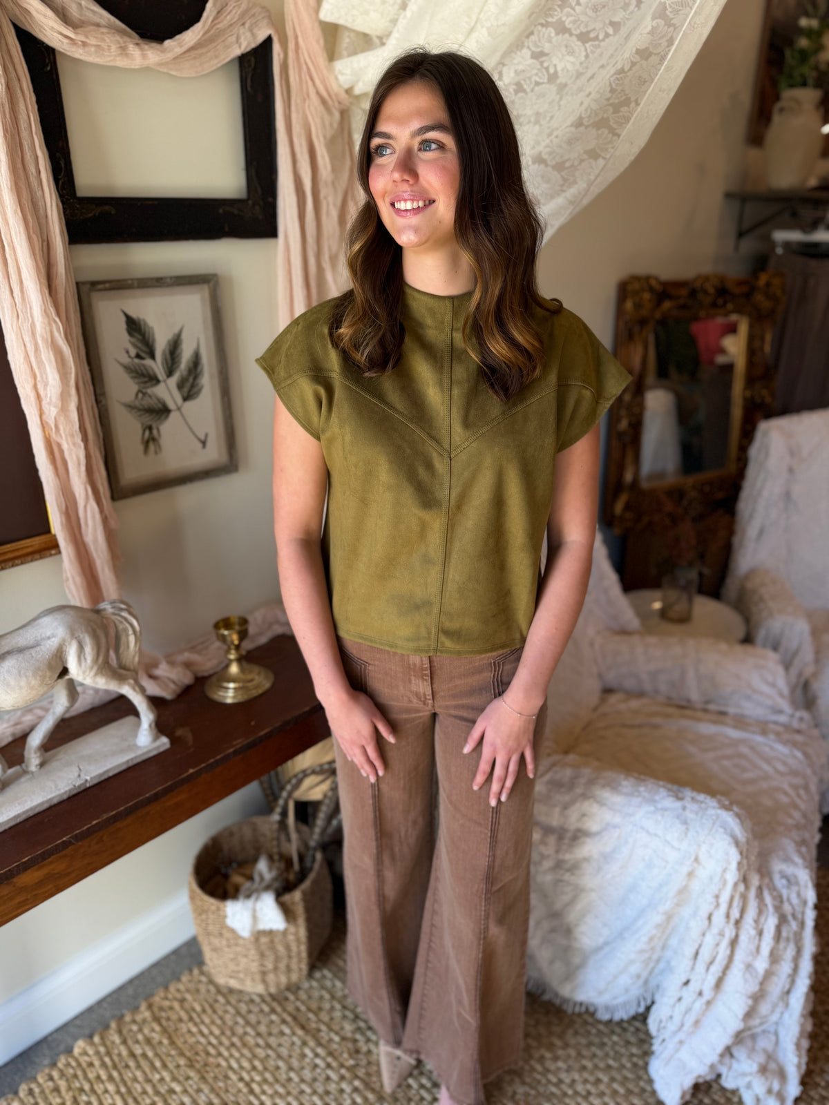The Saddlebrook Suede Top