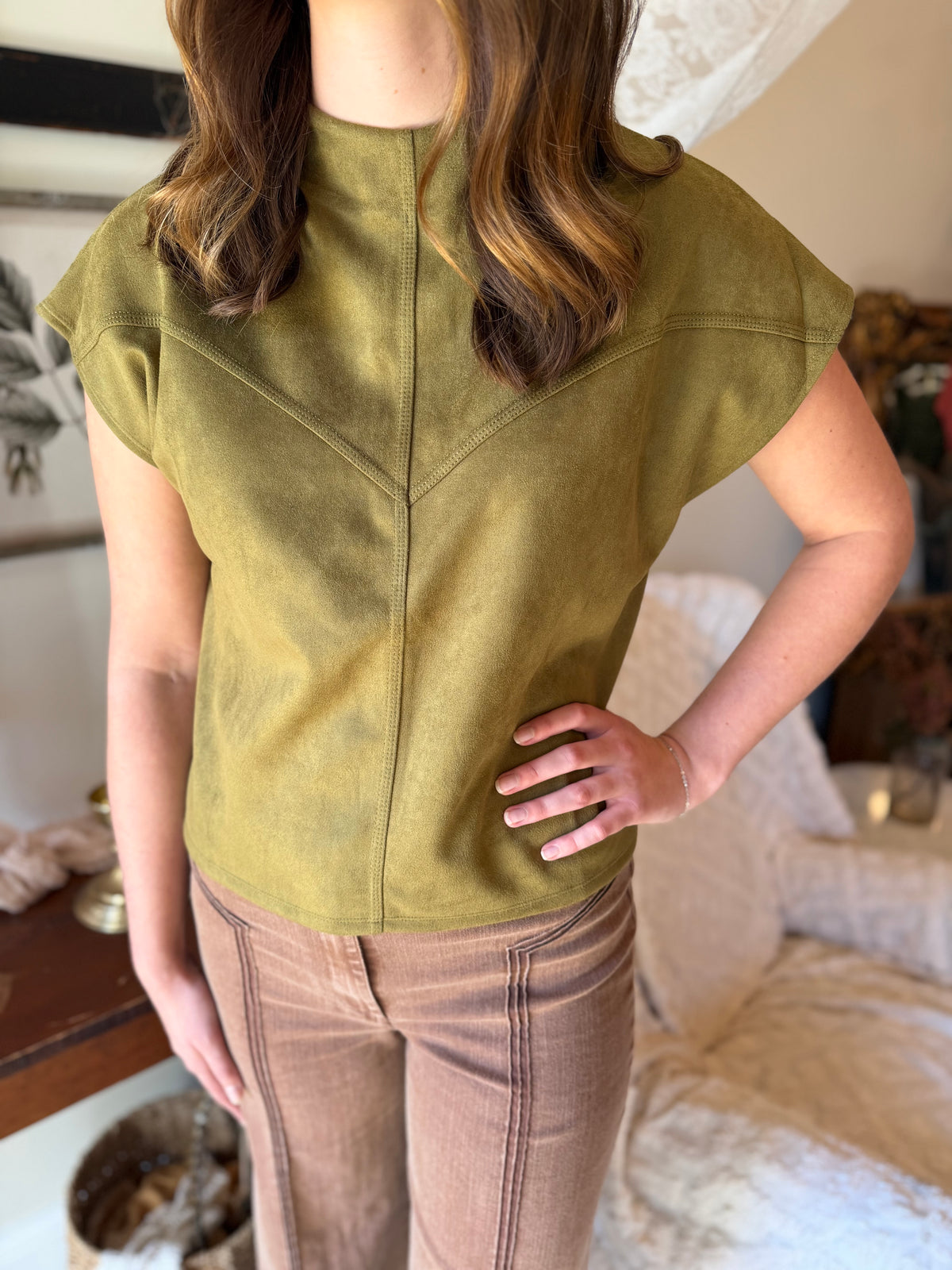 The Saddlebrook Suede Top