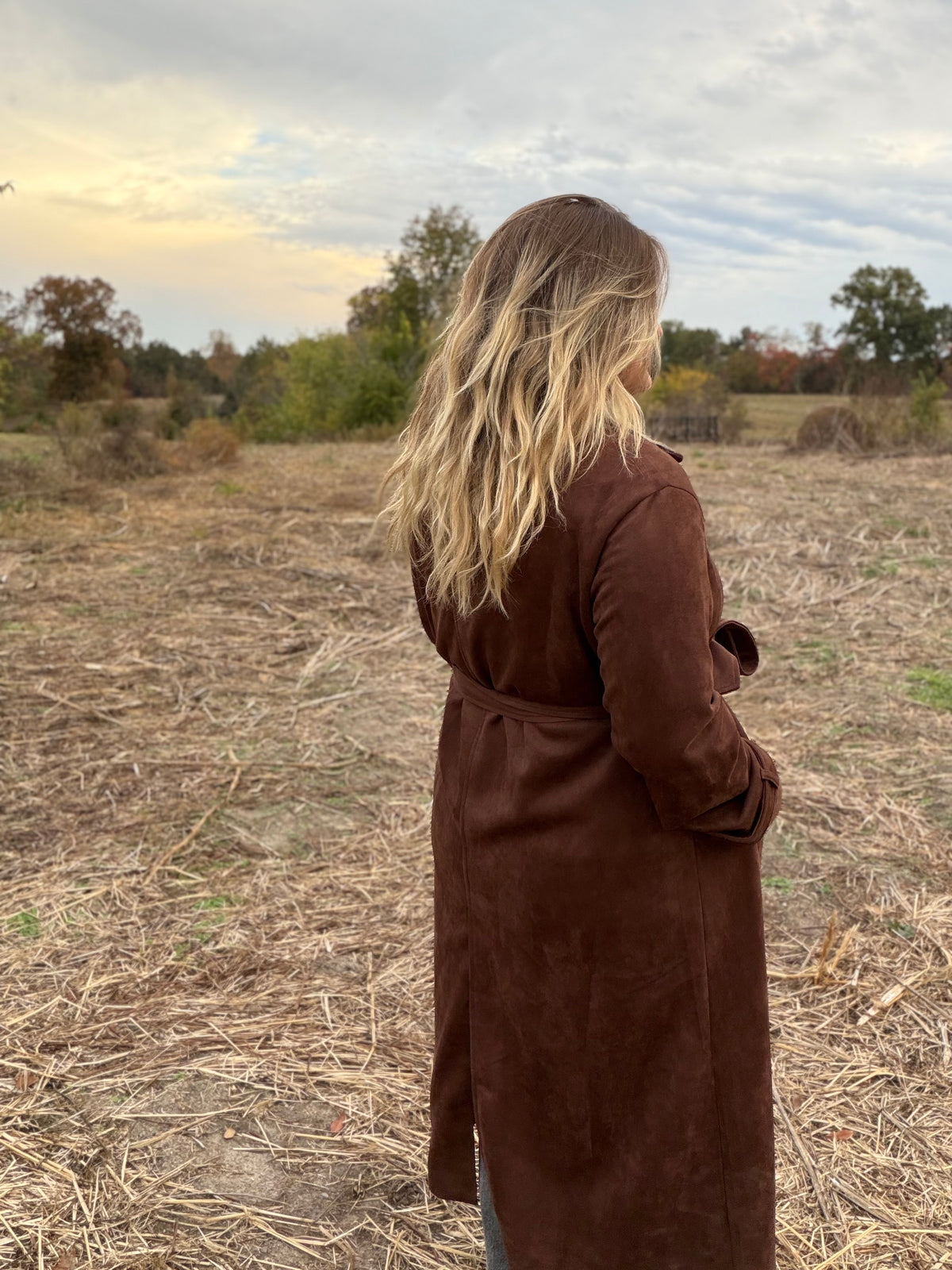 The Montclair Suede Trench Coat