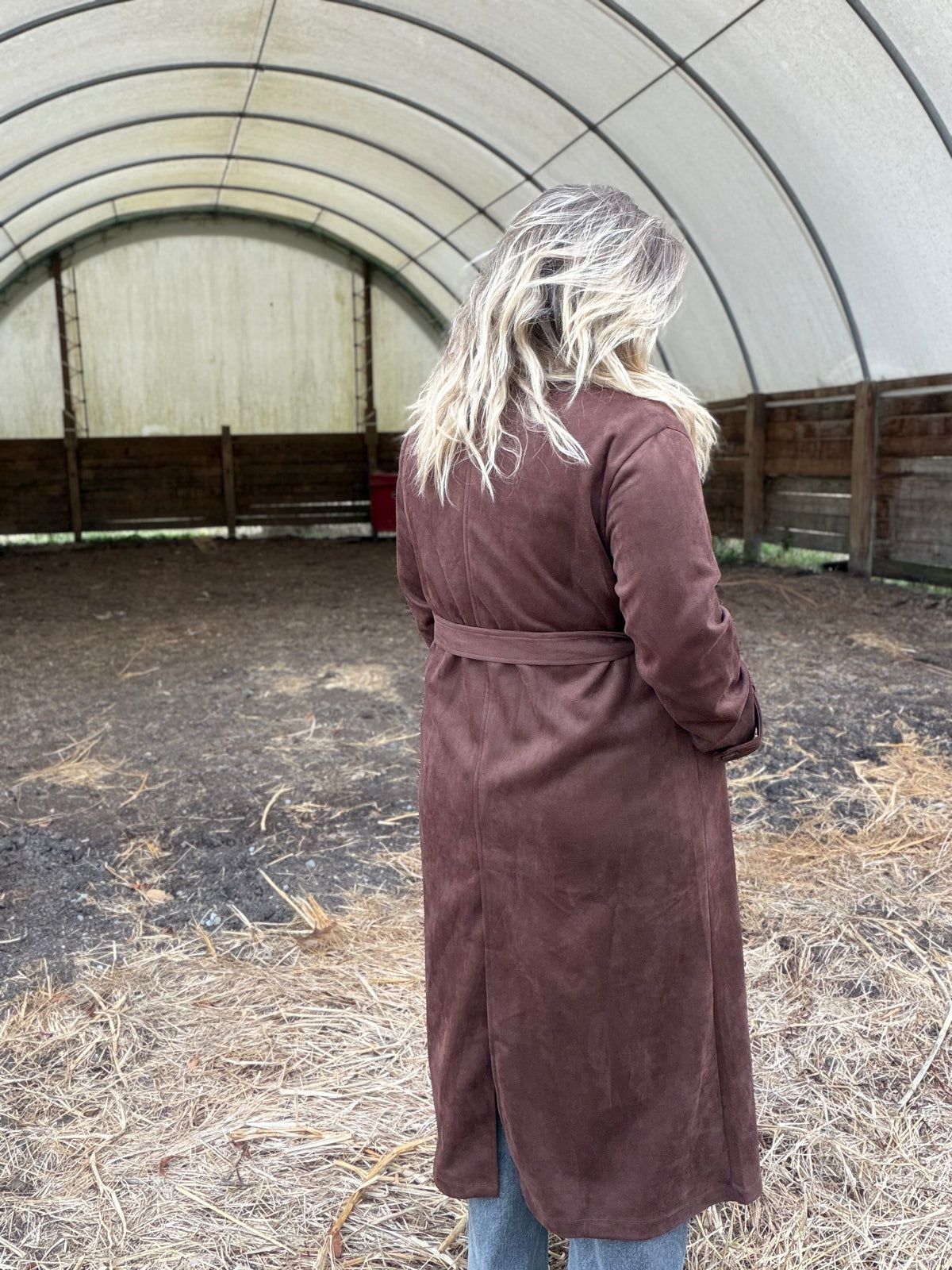 The Montclair Suede Trench Coat