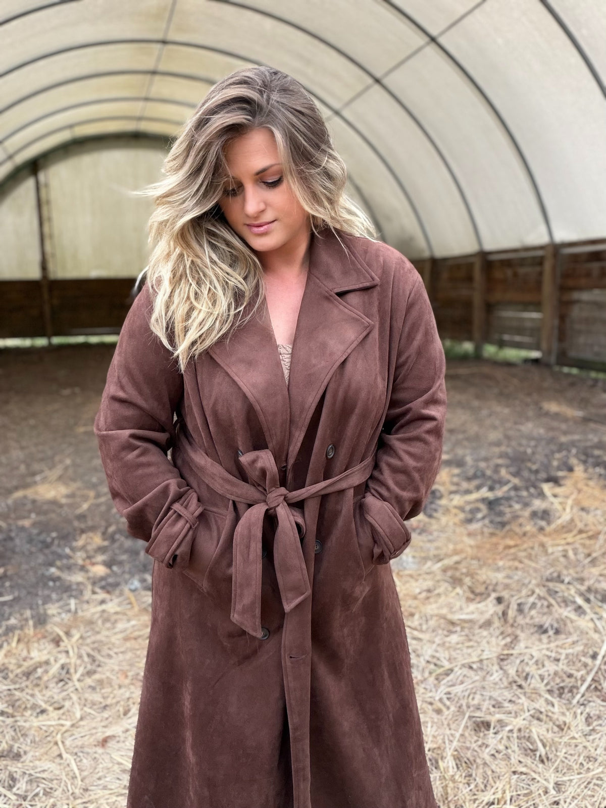 The Montclair Suede Trench Coat