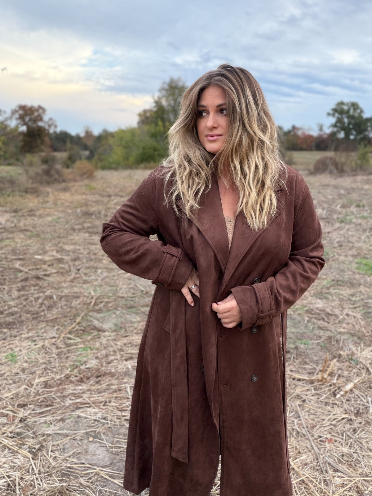 The Montclair Suede Trench Coat