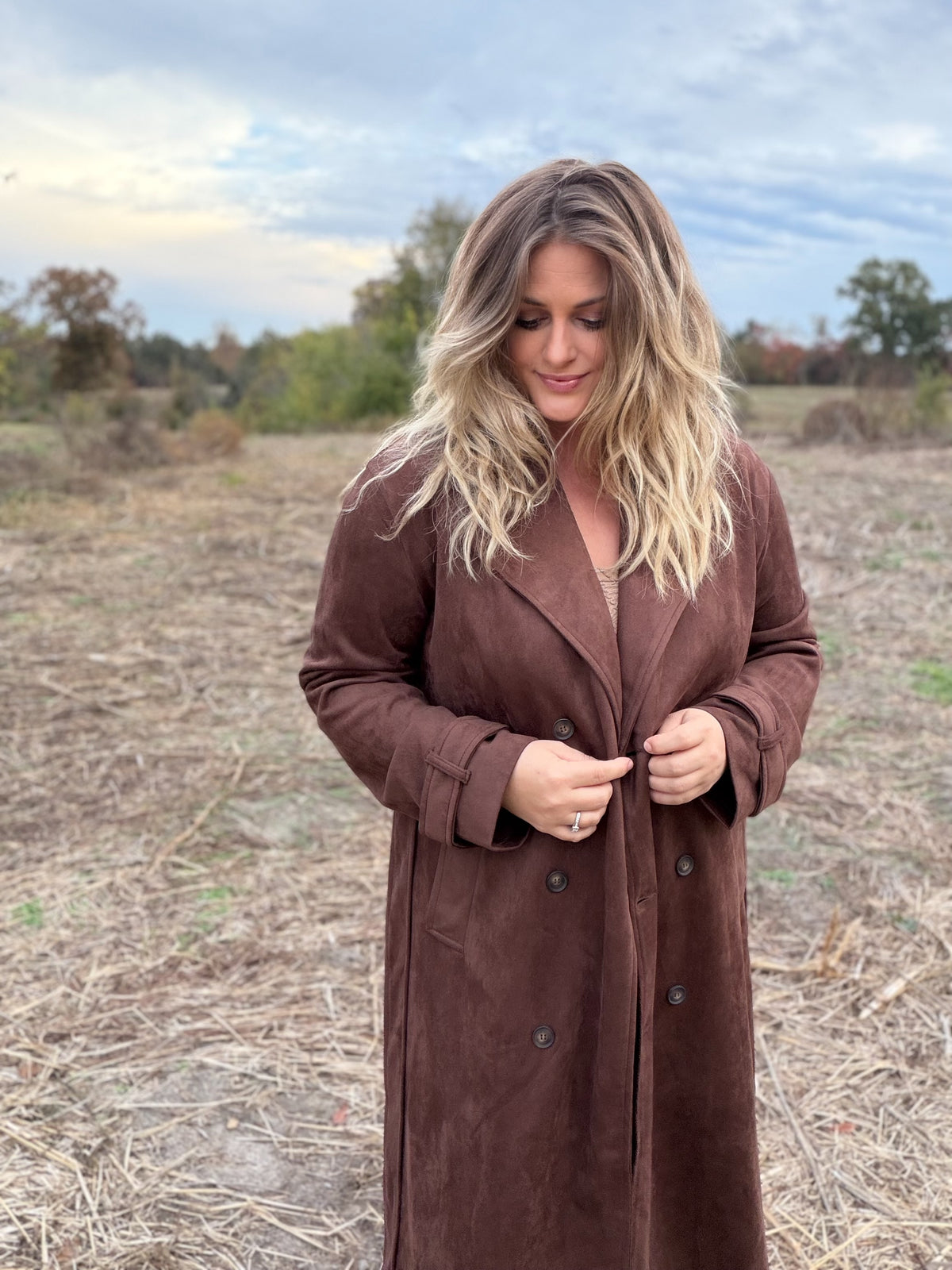 The Montclair Suede Trench Coat