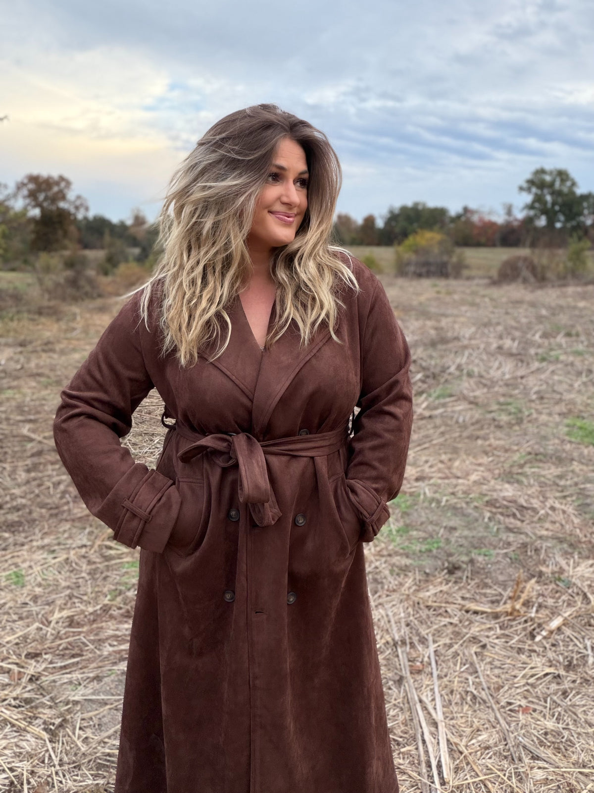 The Montclair Suede Trench Coat