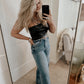 Marlene’s Faux Leather Strapless Crop Top