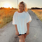 Sun Soaked Oversized White Tee