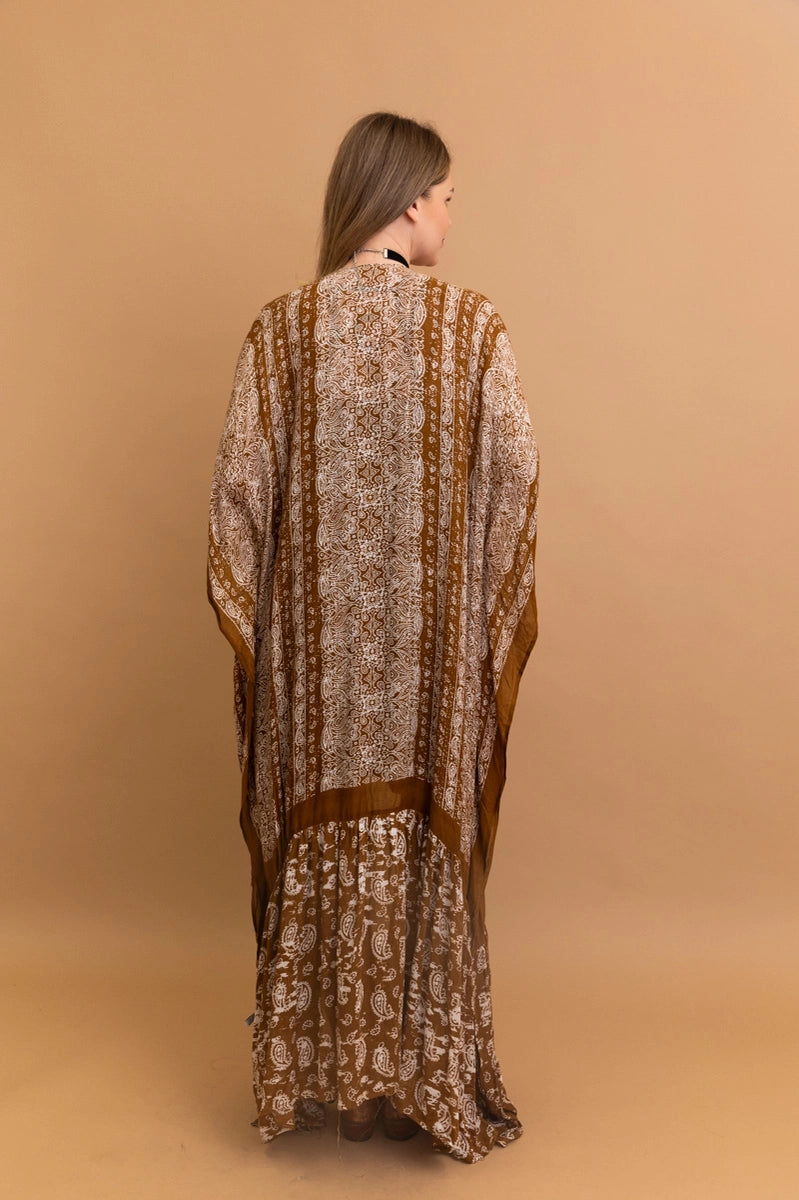 Haven’s Paisley Print Kimono Brown