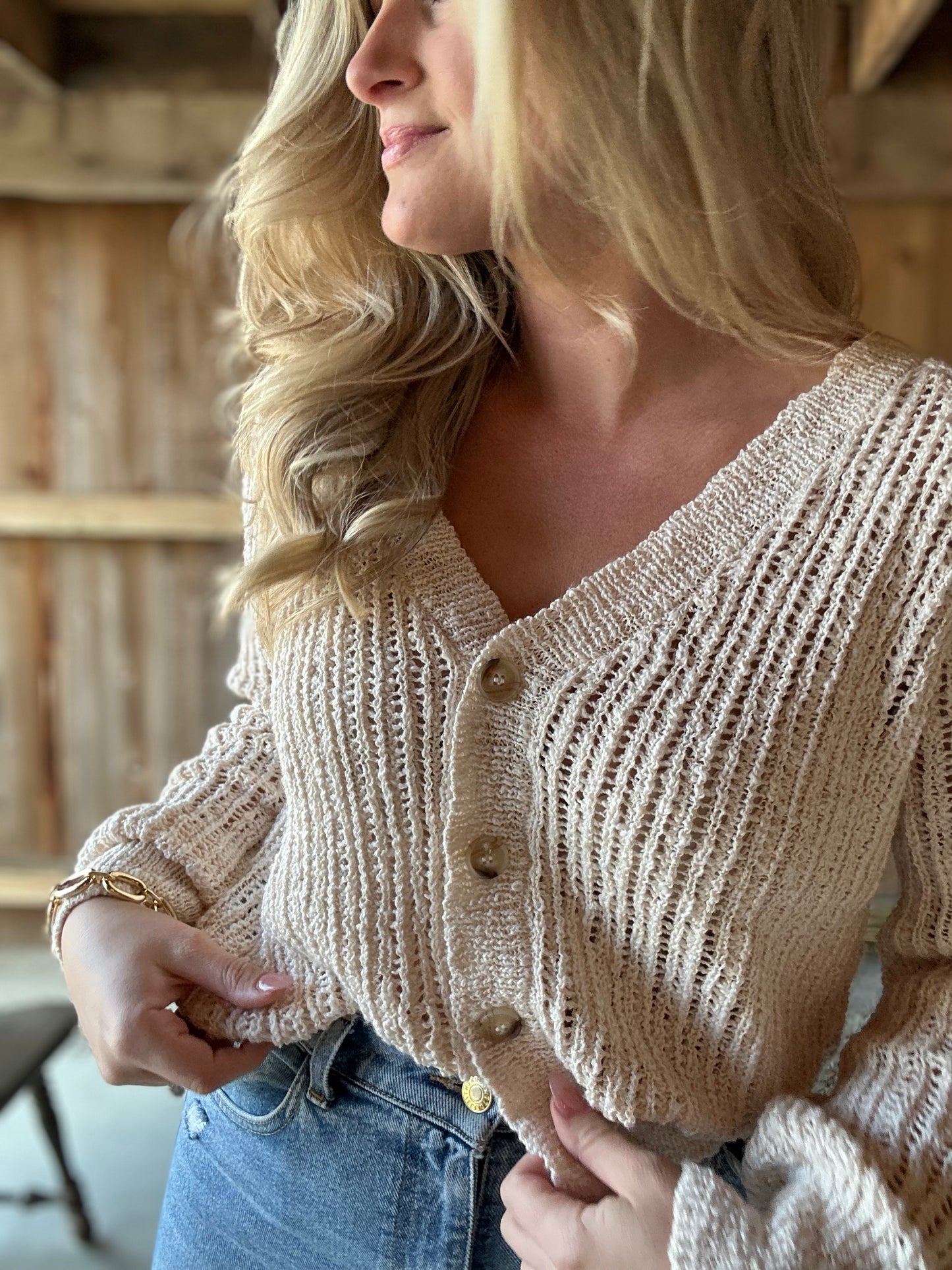 Blake’s Relaxed Cable Knit Cardigan