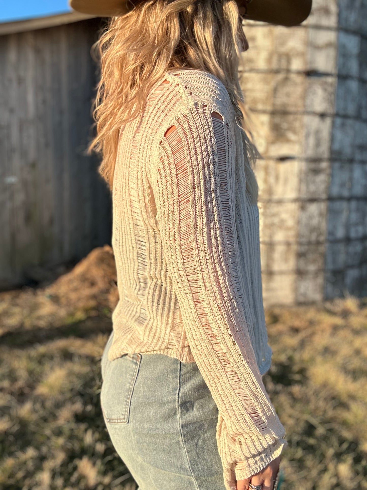 Astrid’s Distressed Sweater